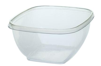 Clear 16 oz. Small Square Bowl