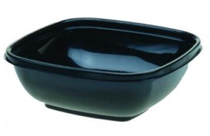 Black 32 oz. Medium Square Bowl