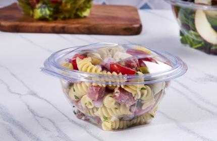 Clear 8 oz. Round Hinged Bowl