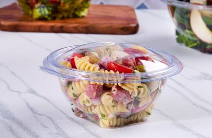 Clear 8 oz. Round Hinged Bowl