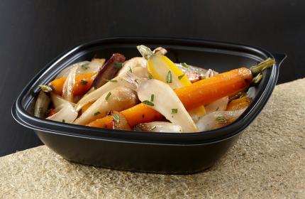 Black 24 oz. Small Square Container
