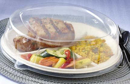 PP Clear Lid for 10.25” Round Pulp Plates