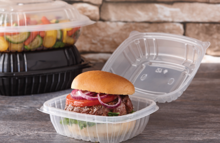 Classic Clear 6” x 6” Hinged Square Container