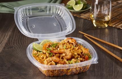 Classic Clear 8” x 8” Hinged Square Container