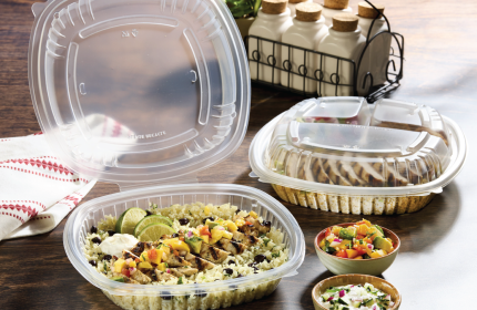 Classic Clear 10" x 10" Square Hinged Container