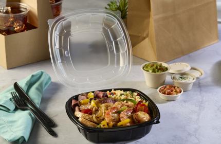 Deluxe Dual Color 8” x 8” Hinged Square Container