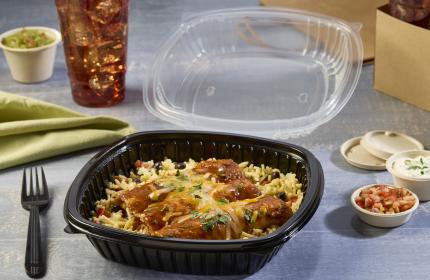 Classic Dual Color 9"x 9" Hinged Square Container