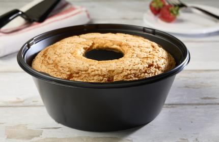 Black 8" CPET Angel Food Tray