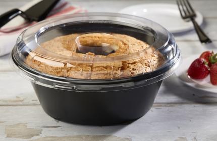 Clear PET Lid for 8" CPET Angel Food Tray