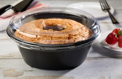 Clear PET Lid for 8" CPET Angel Food Tray