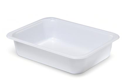 Bone White 40 oz. Medium Rectangle Tray