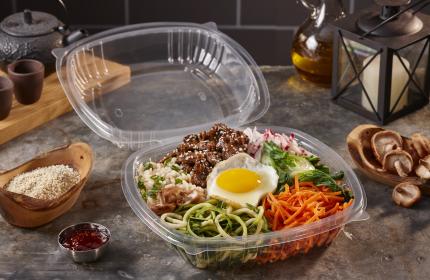 Classic Clear 9” x 9” Hinged Square Container