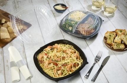 Classic Dual Color 10" x 10" Square Hinged Container