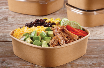 Kraft 24 oz. Paper Square Bowl