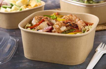 Kraft 44 oz. Paper Square Bowl