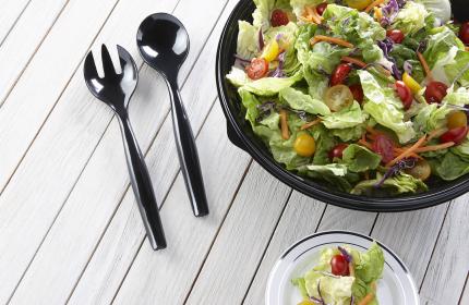 Black PP 10" Serving Fork