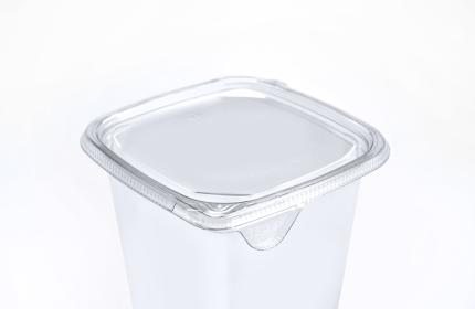 Clear SureStrip® Tamper-Resistant Lid for Square Tubs | Sabert