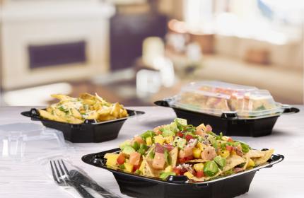 Black PP Twist & Crispy™ 8"x8" Square Container