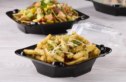 Black PP Twist & Crispy™ 6"x6" Square Container