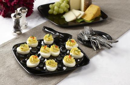 Black Mozaïk® Deviled Egg Insert for 16" Square Platters (75 eggs)