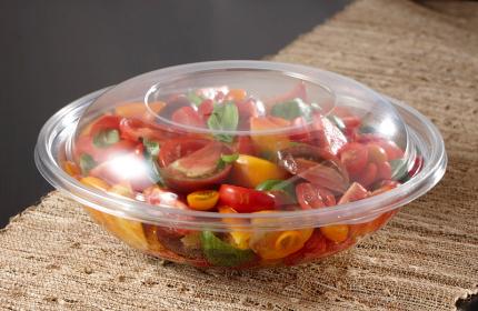 Clear Dome Lid for 18, 24, 32 oz. Medium Round Bowls