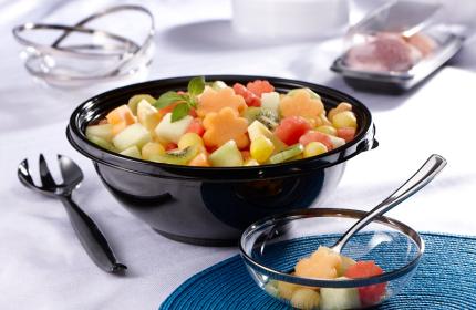 Black 48 oz. Large Round Bowl