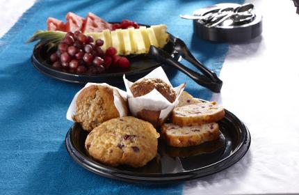 Black 18" Onyx Round Platter