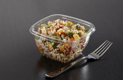 Clear 8 oz. Small Square Bowl 