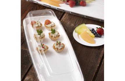 Clear High Dome Lid for 9" x 22" Mozaïk® Rectangle Platters