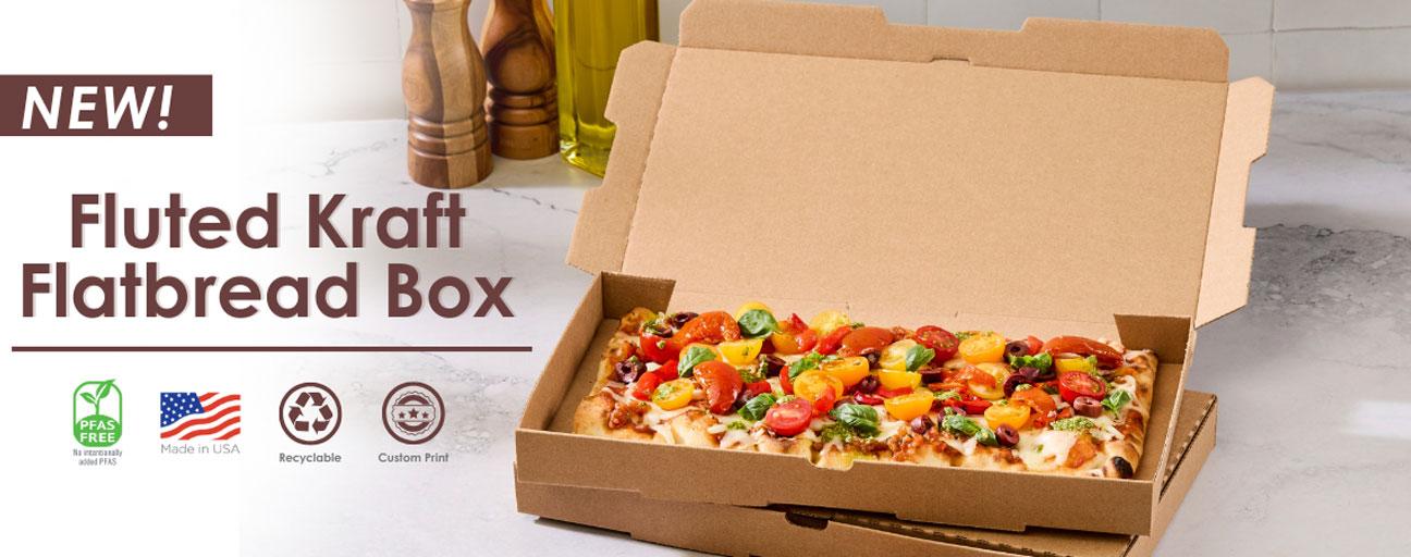 Fluted Kraft Flatbread Box