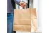 Kraft 14" Sealed Paper Delivery Bag