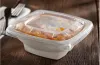 Clear PP Lid for 24, 28, 32 oz. Square Pulp Bowls