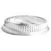 Black 12" Nova Plus Round Platter with Clear Low Dome Lid