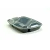 Black 35 oz. Three-Compartment Medium Rectangle Container (22-6.5-6.5 oz.)