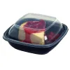 Black 16 oz. Small Square Container
