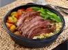 Black 48 oz. Large Round Container