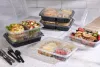 Classic Clear 8x11 3 Compartment Rectangle Hinged Container