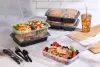 Classic Dual Color 8x11 Rectangle Hinged Container