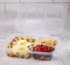 Classic Clear 8x11 3 Compartment Rectangle Hinged Container
