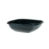 Black 32 oz. Large Square Bowl with Clear Dome Lid 