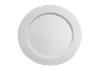 White PP 9" Round Plate with White Decorative Rings