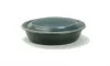 Black 24 oz. Medium Round Container with Clear Dome Lid