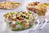 Clear PET 80 oz. One-Compartment Pop-Top Square Bowl