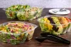 Clear PET 80 oz. One-Compartment Pop-Top Square Bowl