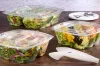Clear PET Hinged Lid for PET 160 oz. Pop-Top Square Bowl