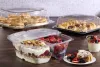 Clear PET Hinged Lid For PET 80 oz. Pop-Top Square Bowl