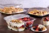Clear PET Hinged Lid For PET 80 oz. Pop-Top Square Bowl