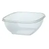 Clear 64 oz. Large Square Bowl with Clear Dome Lid 