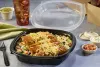 Deluxe Dual Color 10" x 10" Deep Base Square Hinged Container