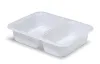 Bone White 36 oz. Two-Compartment Medium Rectangle Tray (21-15 oz.)